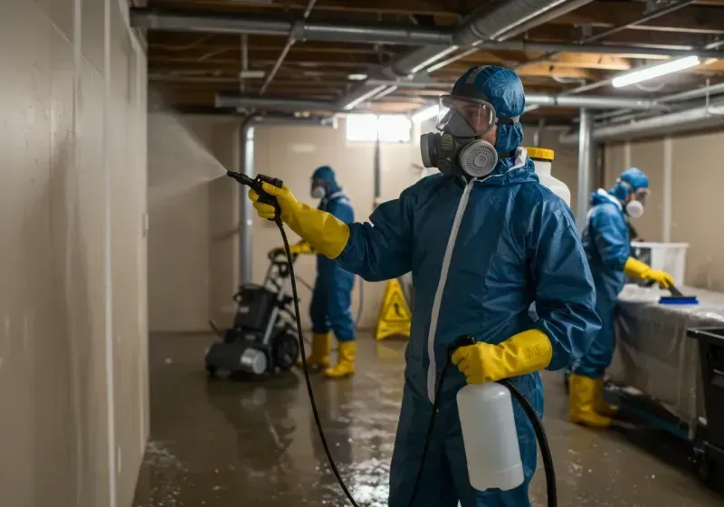 Basement Sanitization and Antimicrobial Treatment process in Newport Beach, CA