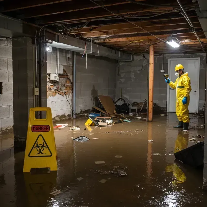 Flooded Basement Electrical Hazard in Newport Beach, CA Property